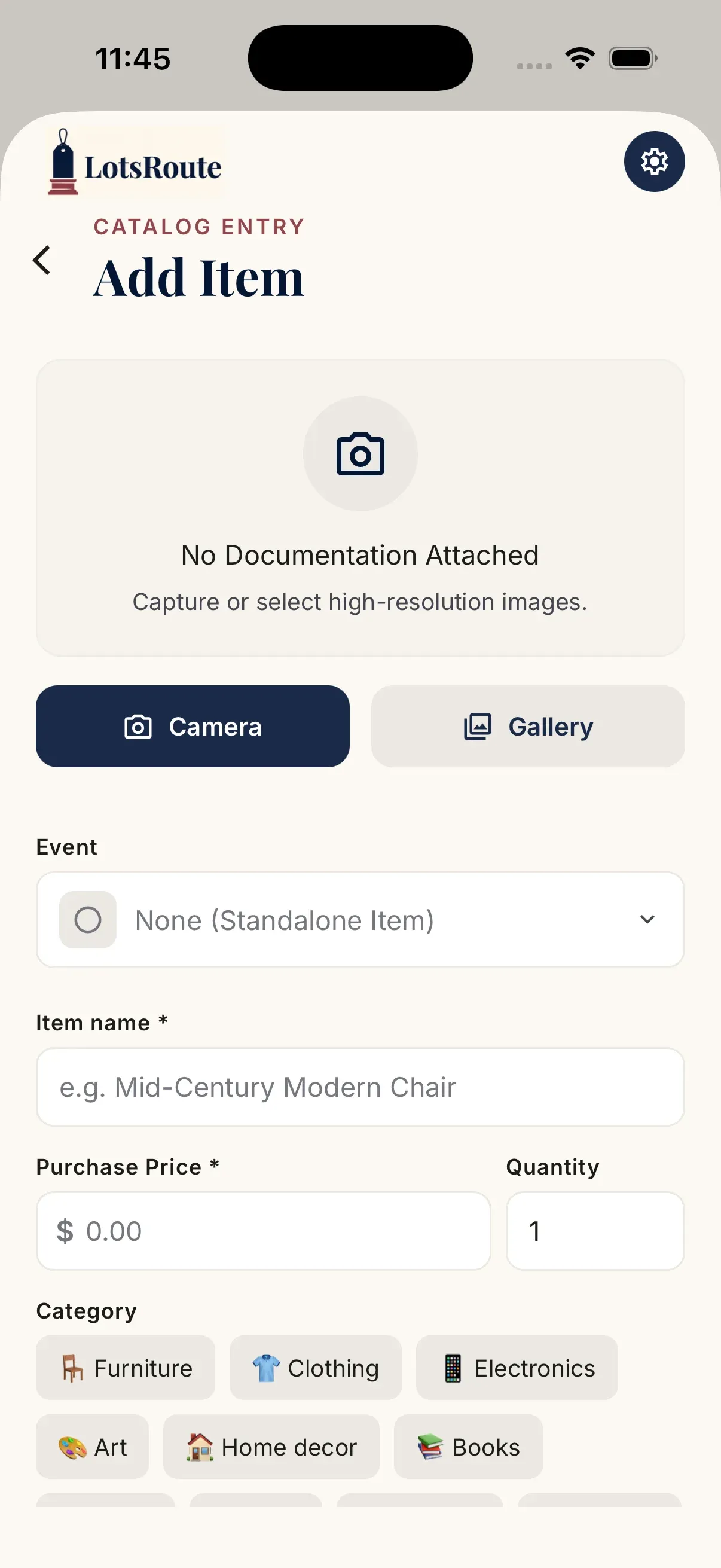 Add items fast
