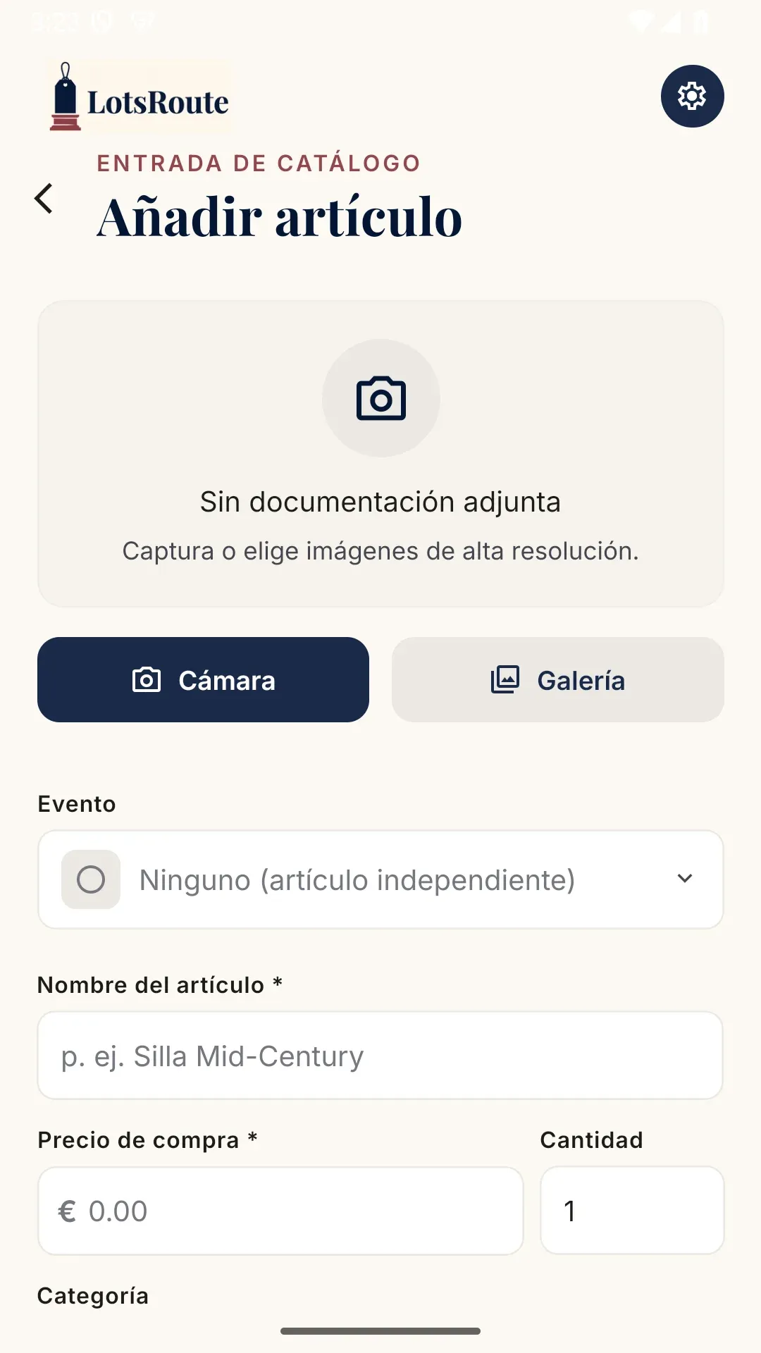 Añade artículos rápido