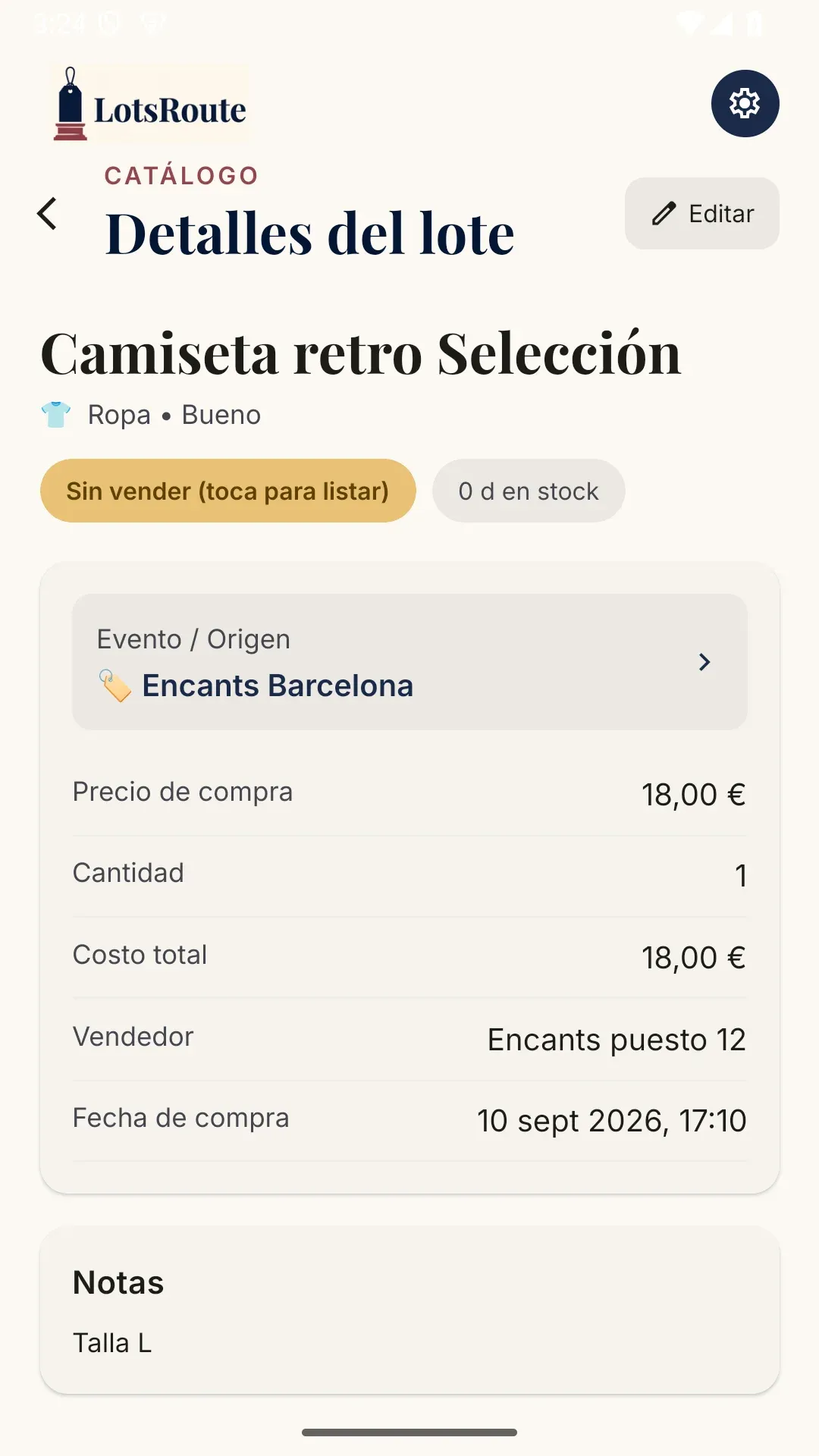 Historial de compras completo