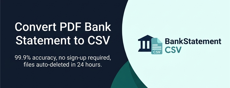 Bank Statements CSV. PDF bank statement converter